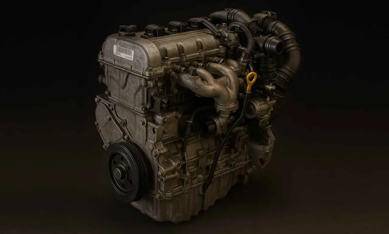 Silnik BMW M47, z turbosprężarką i kolektorem wydechowym, gotowy do montażu.